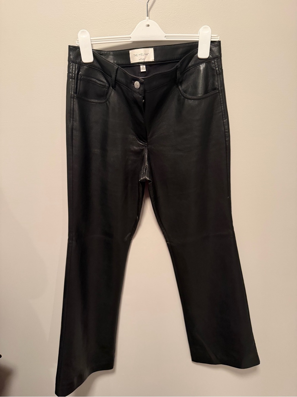 Wilfred Black Faux Leather The Melina Pants